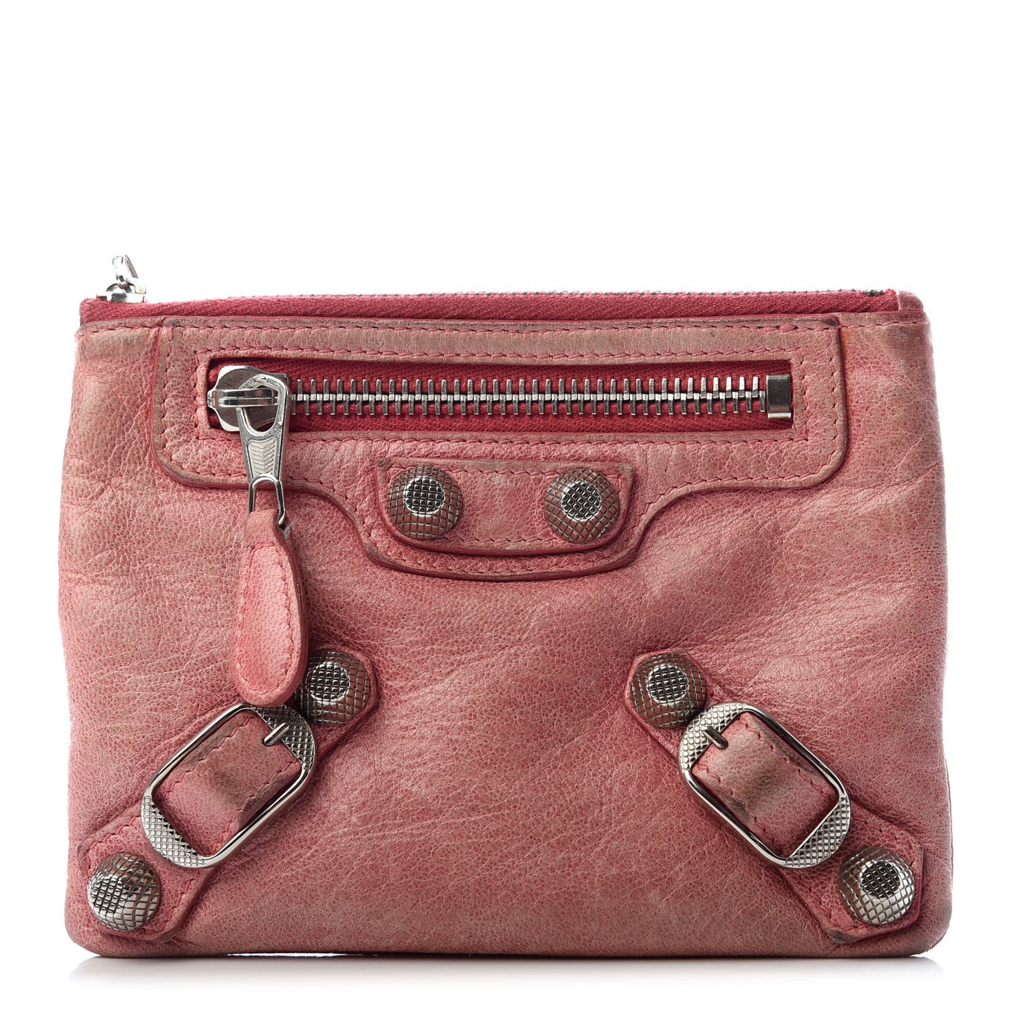 Agneau Giant 12 Silver Hardware M Porte-Monnaie Coin Purse Pivoine
