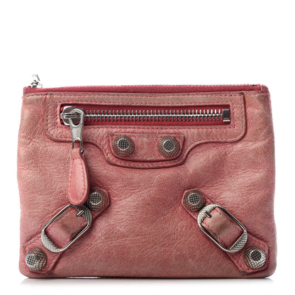 Balenciaga Agneau Giant 12 Silver Hardware M Porte-Monnaie Coin Purse Pivoine 1 of 7