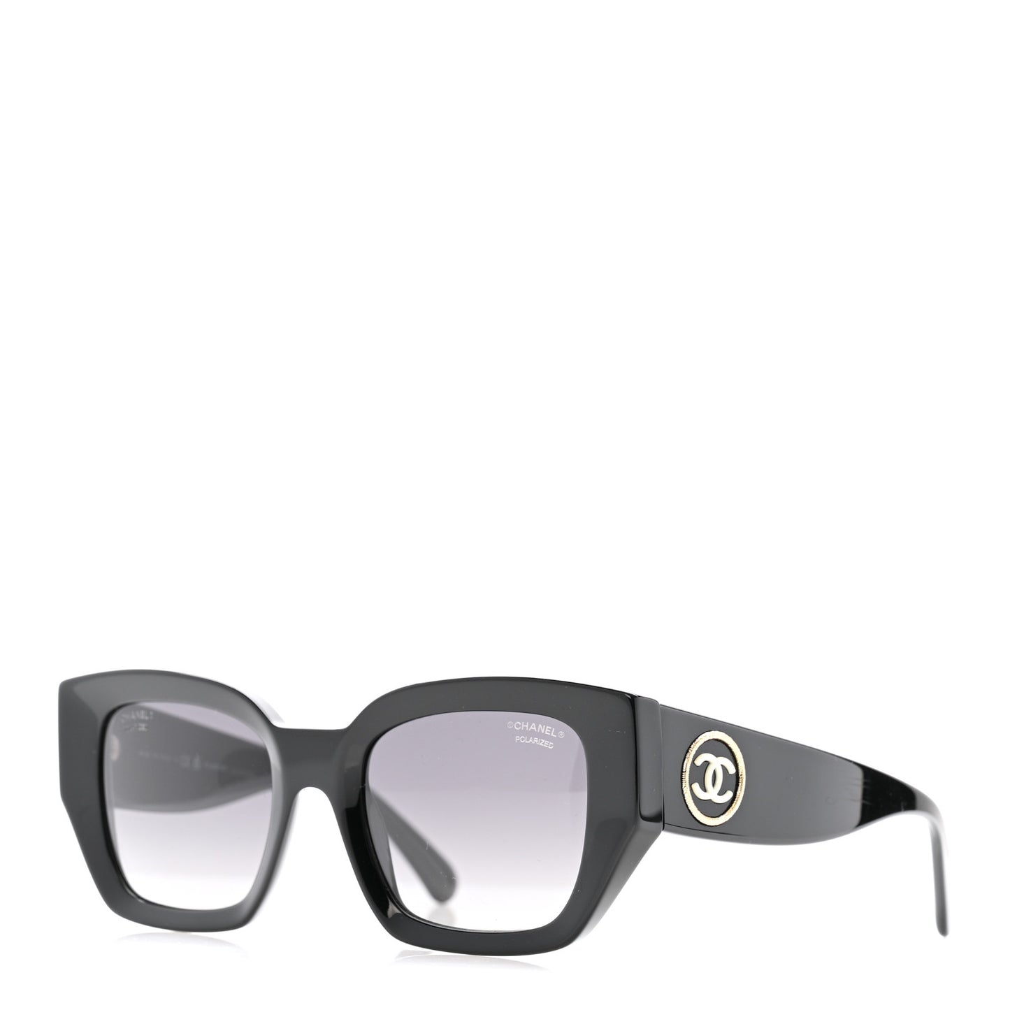 Acetate Polarized Square Sunglasses 5506 Black