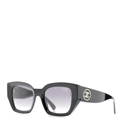 Chanel Acetate Polarized Square Sunglasses 5506 Black 1 of 8