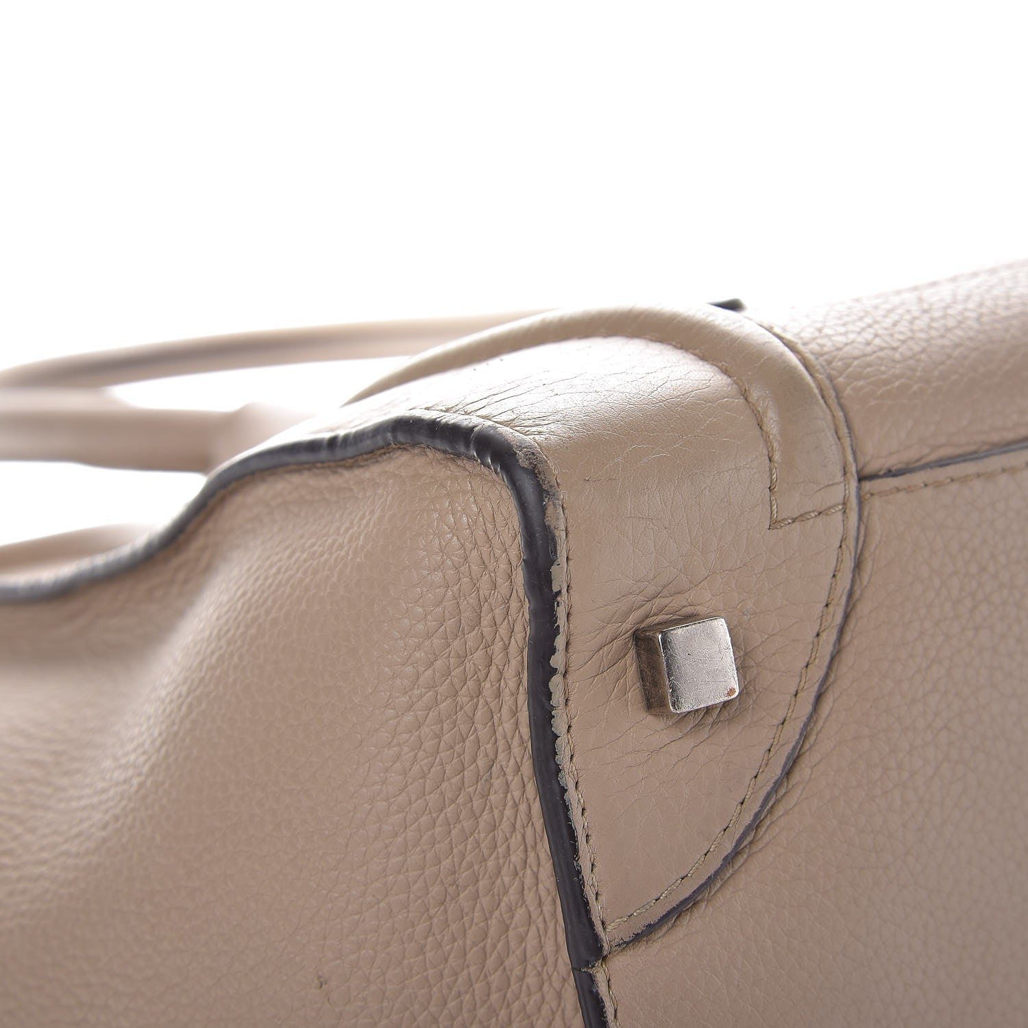 Celine Drummed Calfskin Mini Luggage Dune 15 of 19