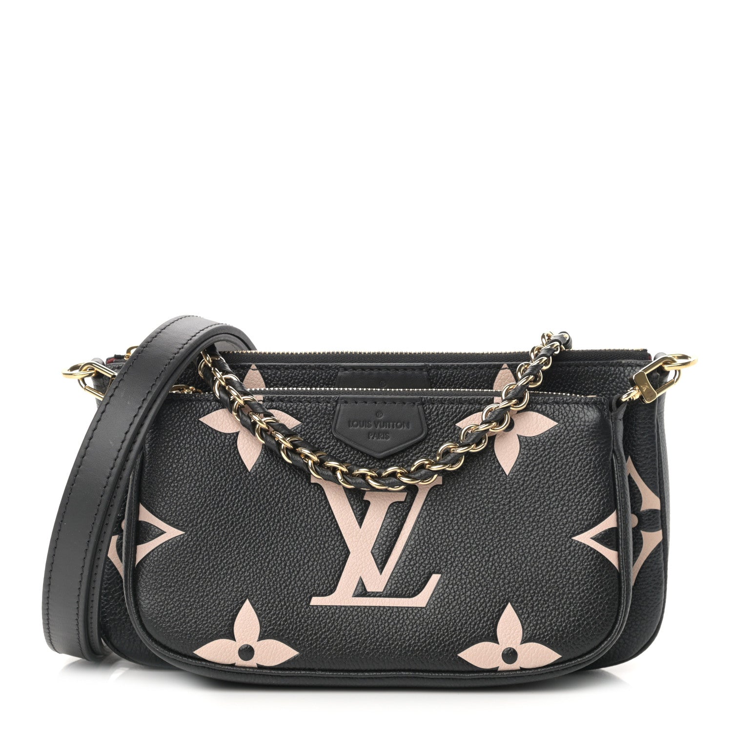 Louis Vuitton Empreinte Monogram Giant Multi Pochette Accessories Black Beige 1 of 11