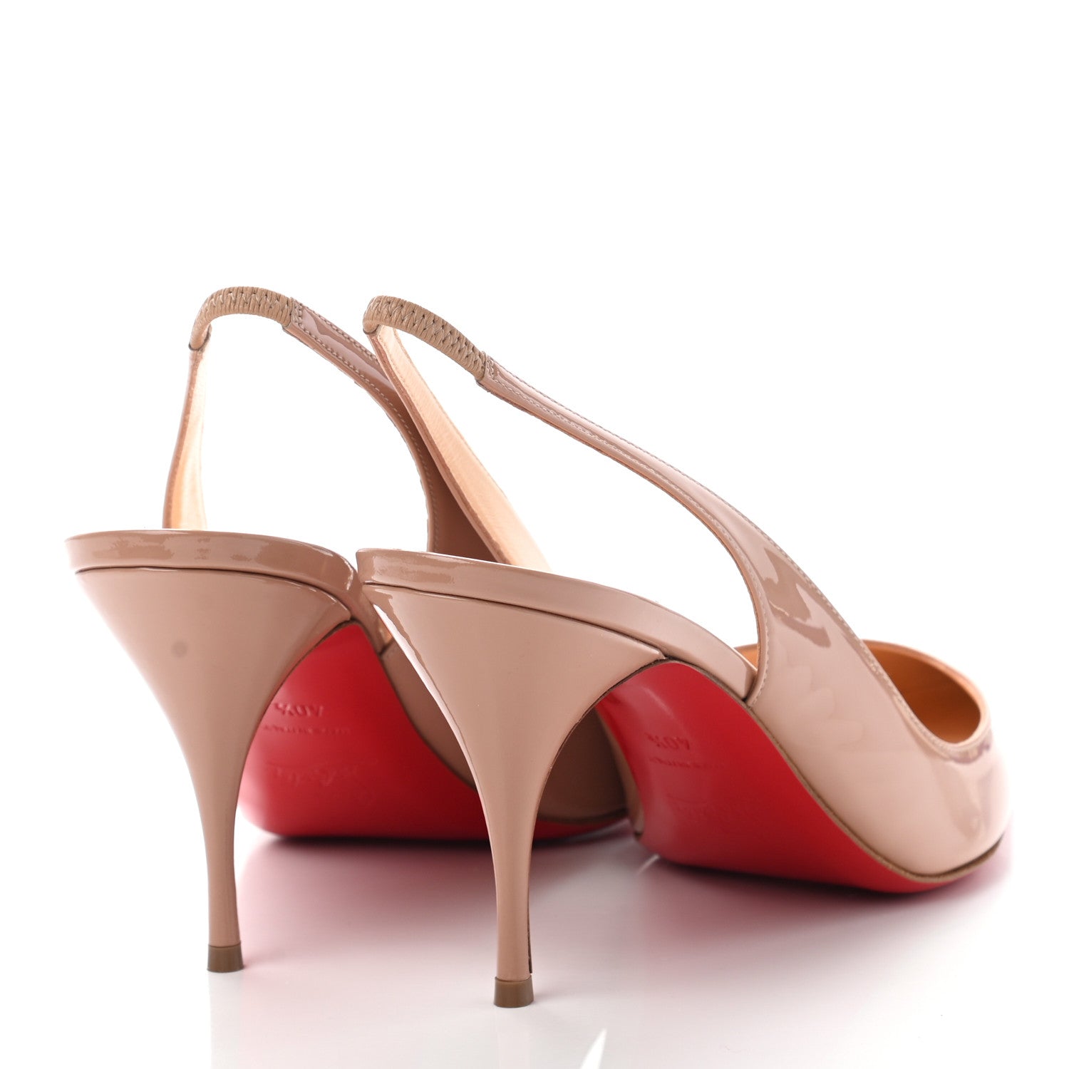 Christian Louboutin Patent Clare Sling 80 Pumps 40.5 Nude 4 of 12