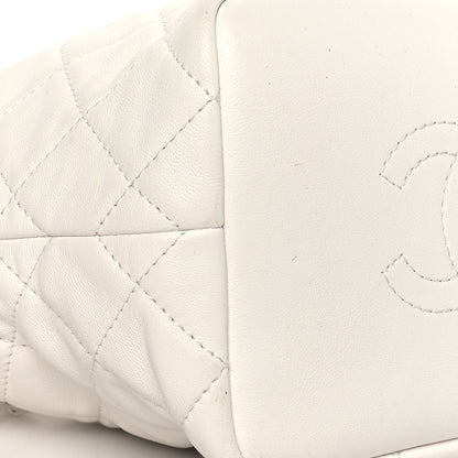 Chanel Lambskin Quilted Small Perfect Meeting Hobo White 10 of 11