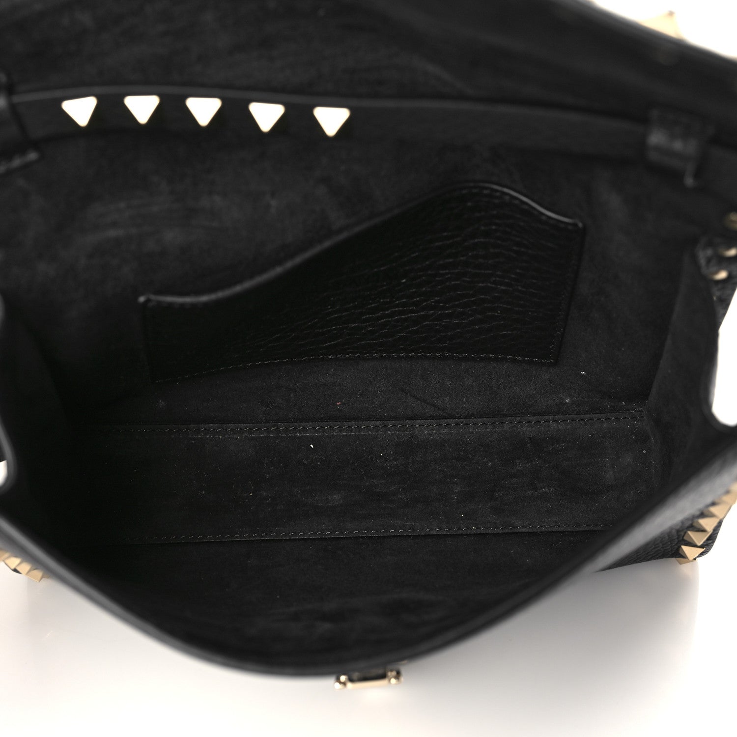 Valentino Garavani Pebbled Calfskin Medium Rockstud Flip Lock Crossbody Bag Black 5 of 8