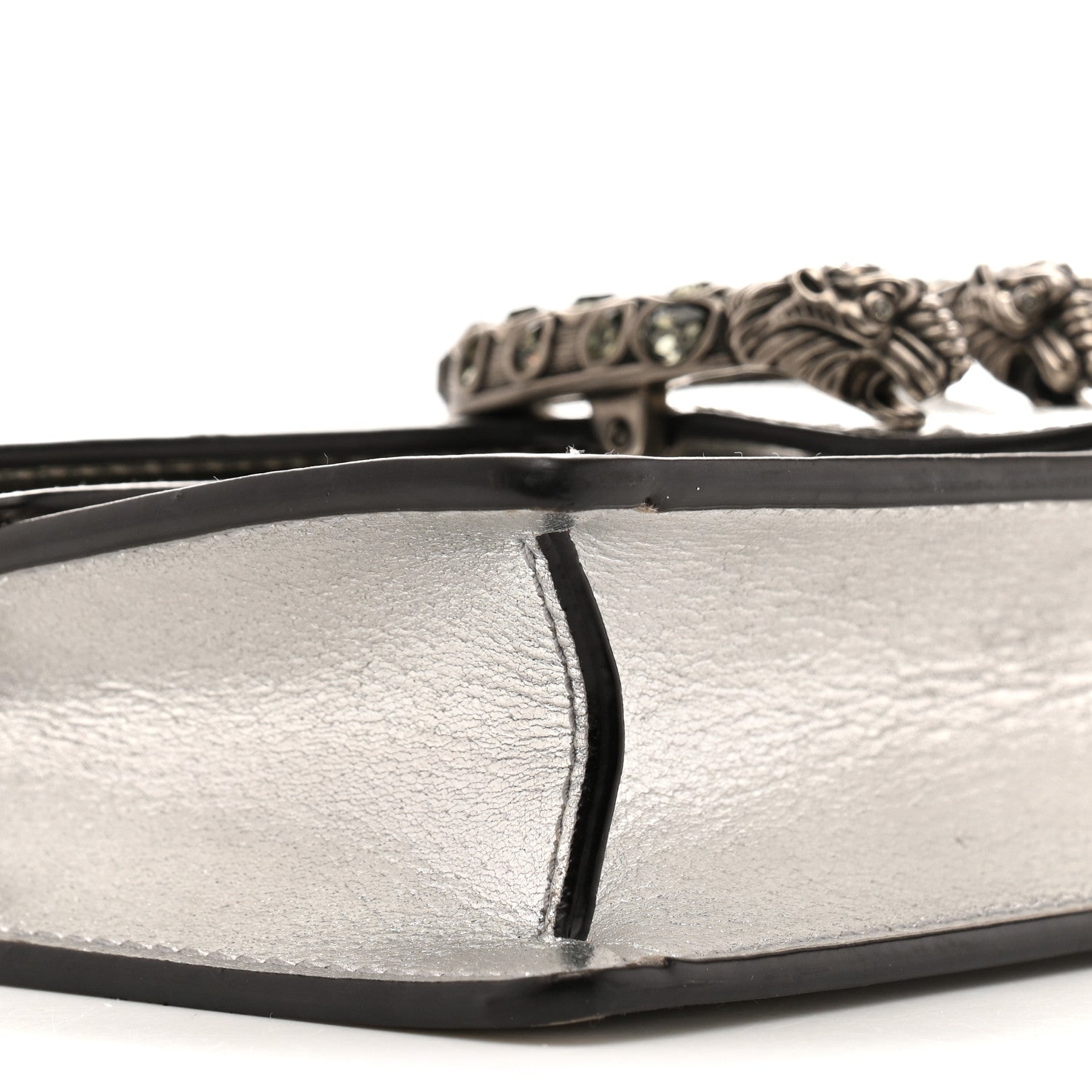 Gucci Metallic Calfskin Super Mini Dionysus Shoulder Bag Silver 8 of 11