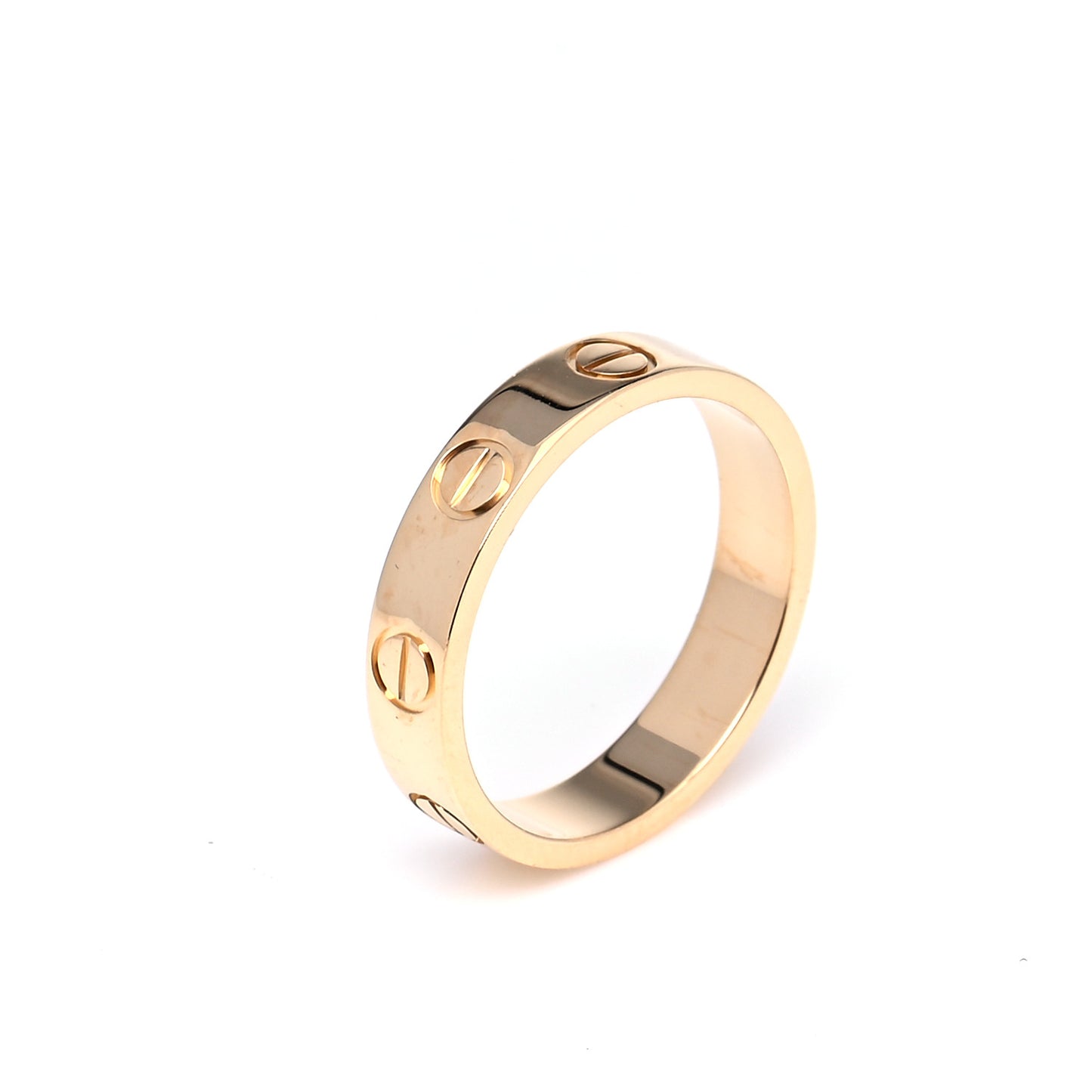 18K Yellow Gold 3.5mm LOVE Wedding Band Ring 47 4