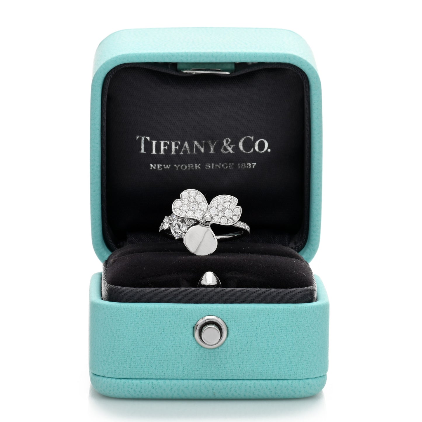 Platinum Diamond Paper Flowers Mixed Cluster Ring 49 5