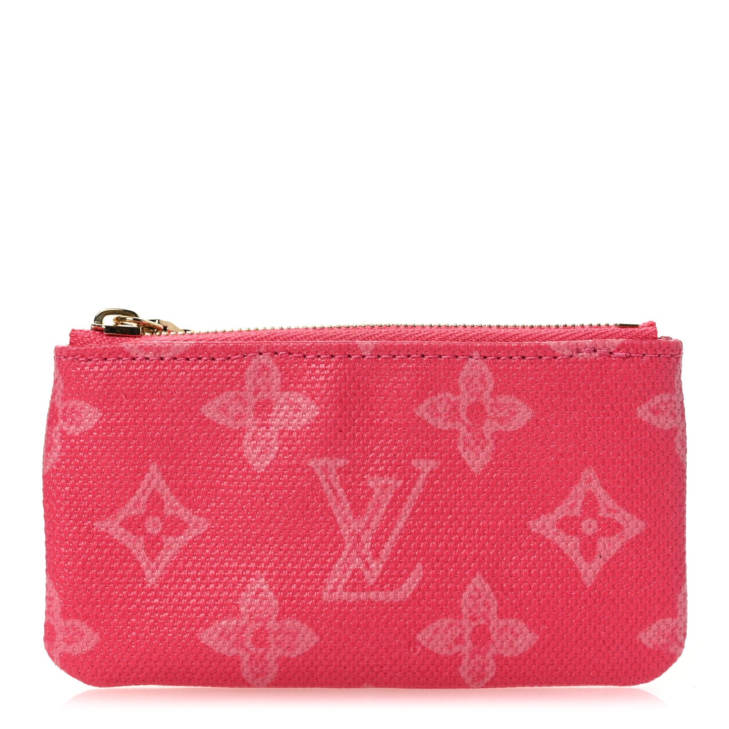 Monogram Origine Lin Key Pouch Rose Ruban