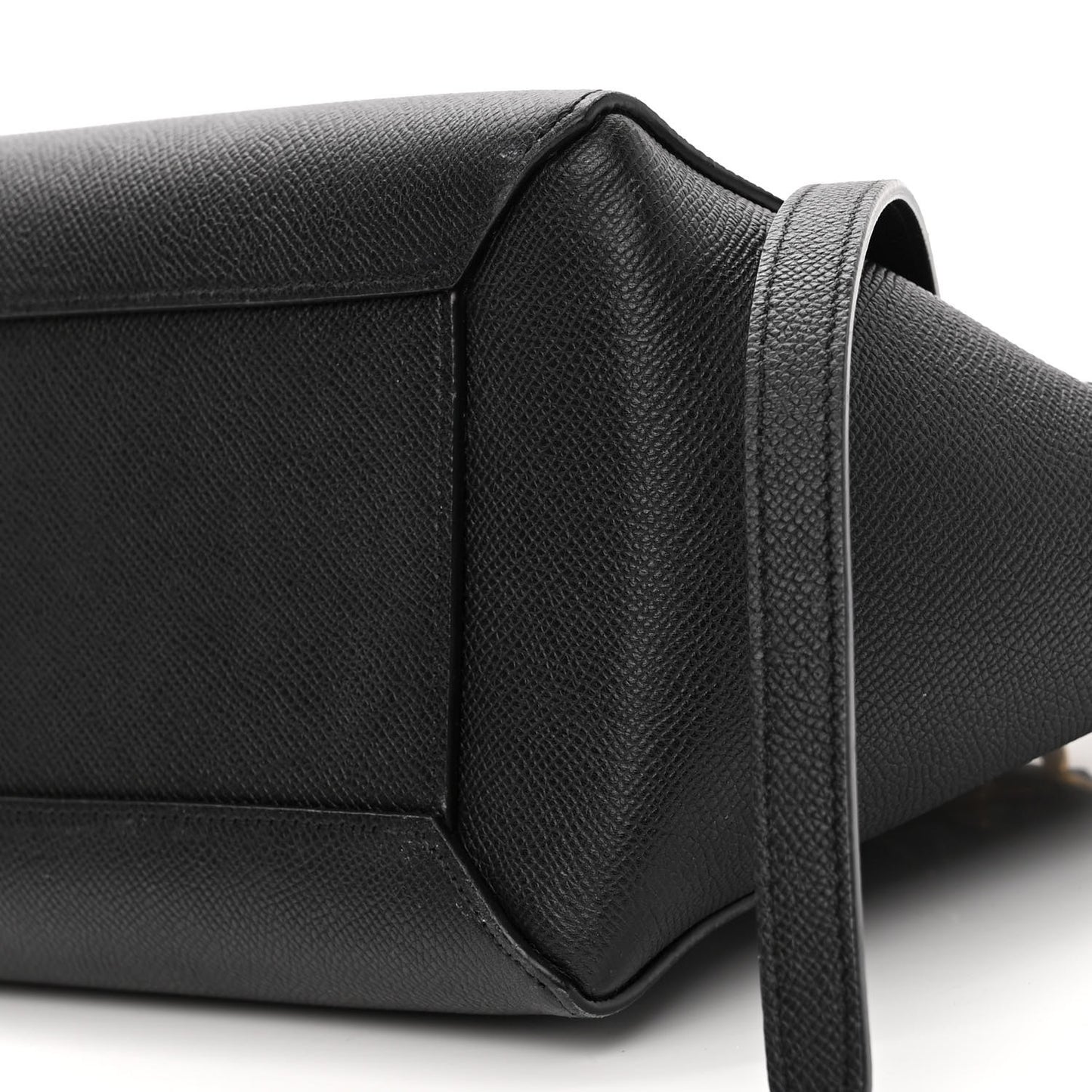 Grained Calfskin Micro Belt Bag Black