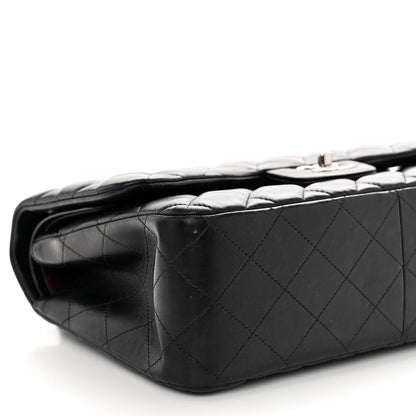 Chanel Lambskin Quilted Jumbo Double Flap Black 9 of 11