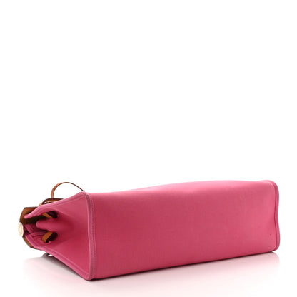 Hermes Vache Hunter Toile Herbag Zip 31 PM Rose Lipstick 5 of 13