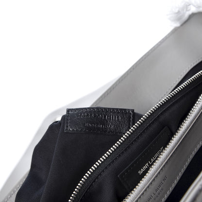 Saint Laurent Calfskin Y Quilted Monogram Large Loulou Chain Satchel Light Grey 8 of 13