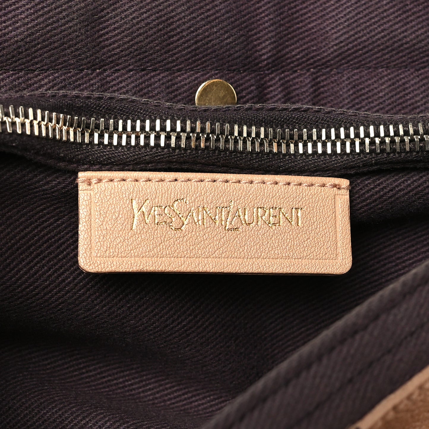 Calfskin Canvas Small Muse Two Beige