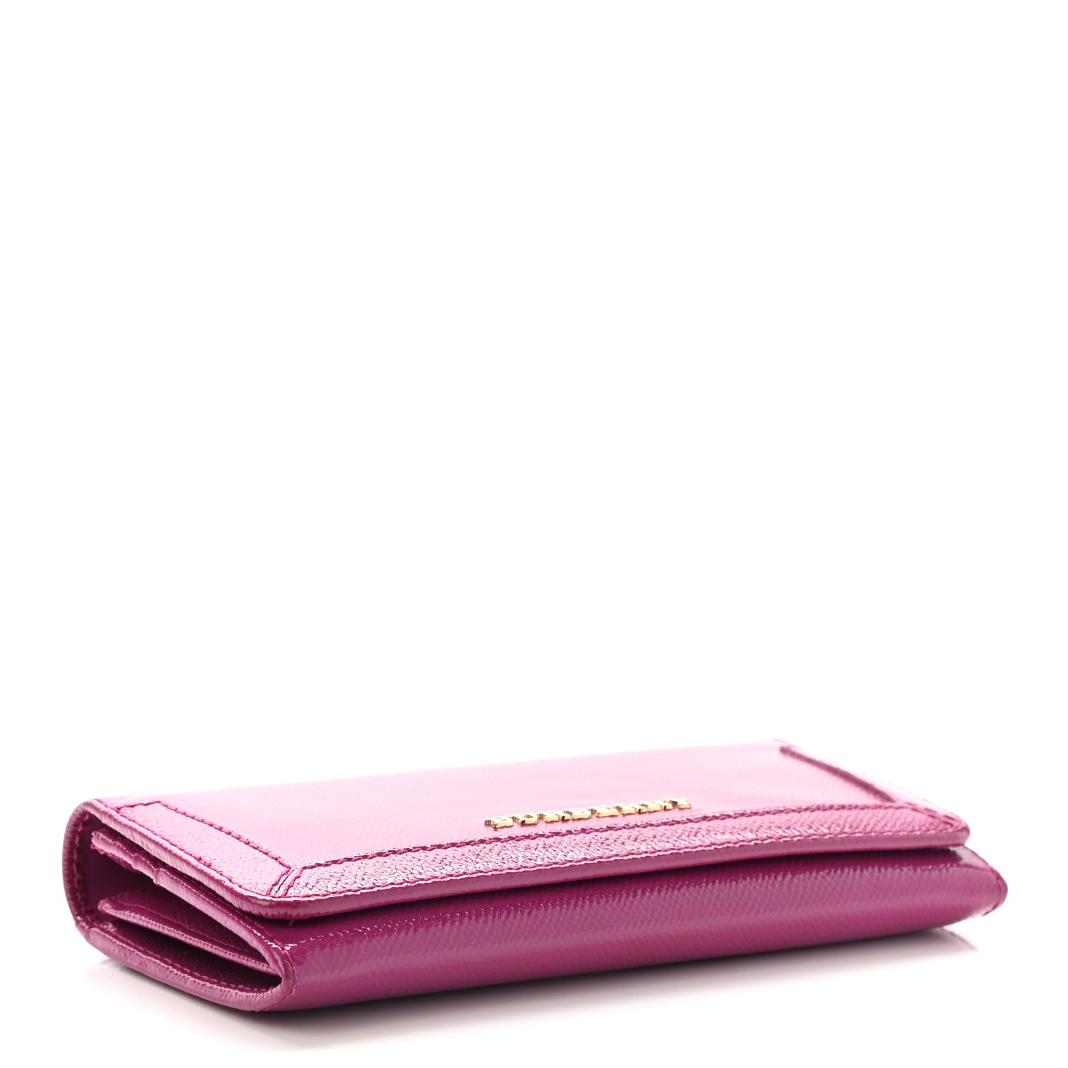 Burberry Patent Heritage Grain Penrose Continental Wallet Pink 4 of 11
