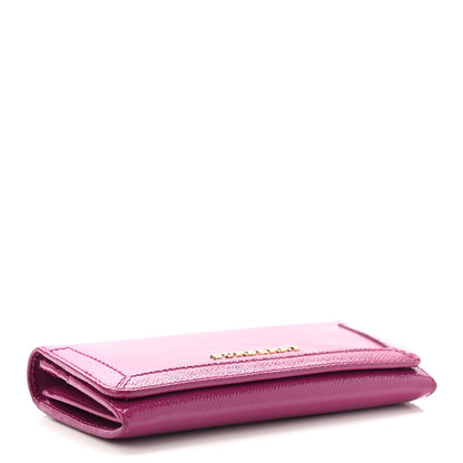 Burberry Patent Heritage Grain Penrose Continental Wallet Pink 4 of 11