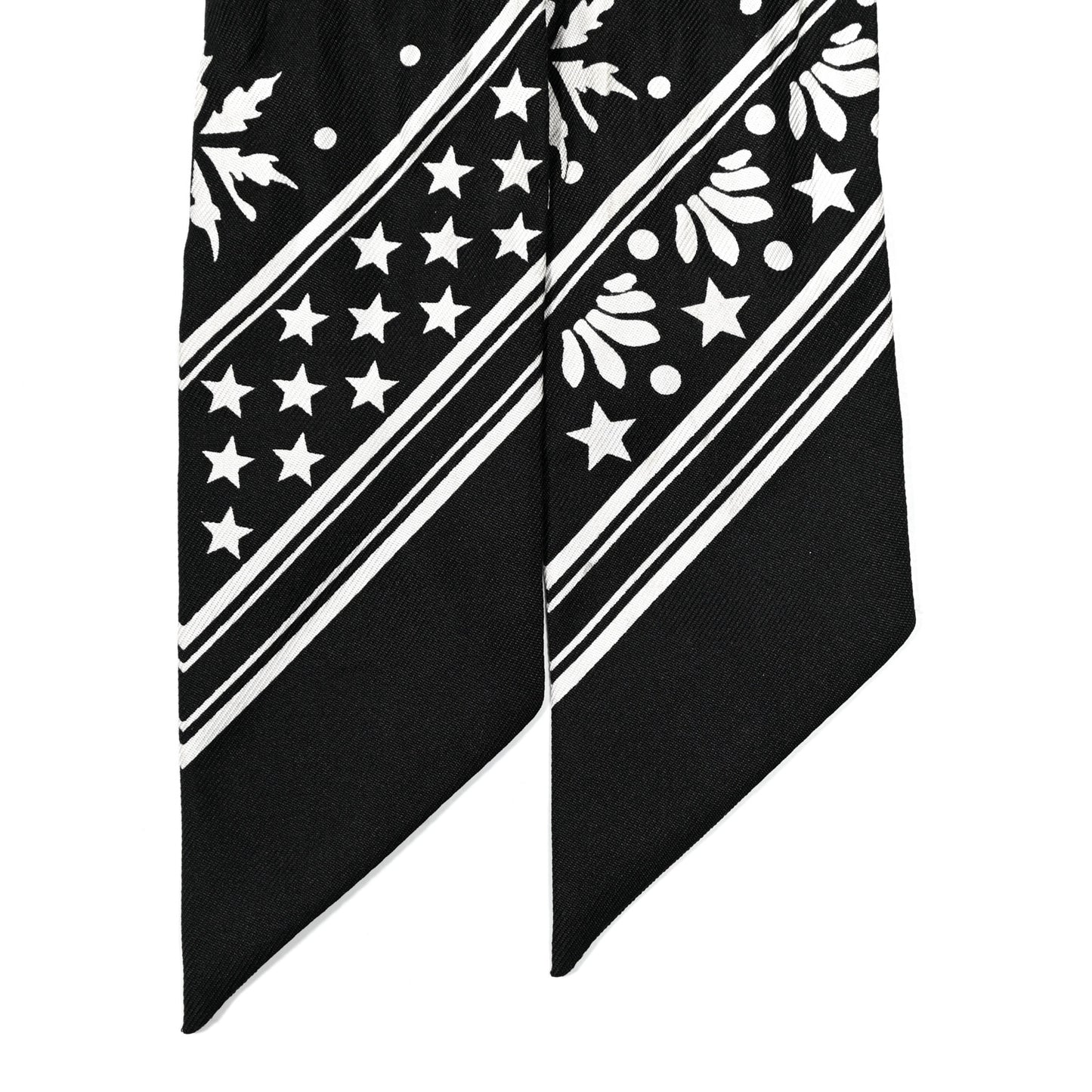 Silk Les Leopards Twilly Black White