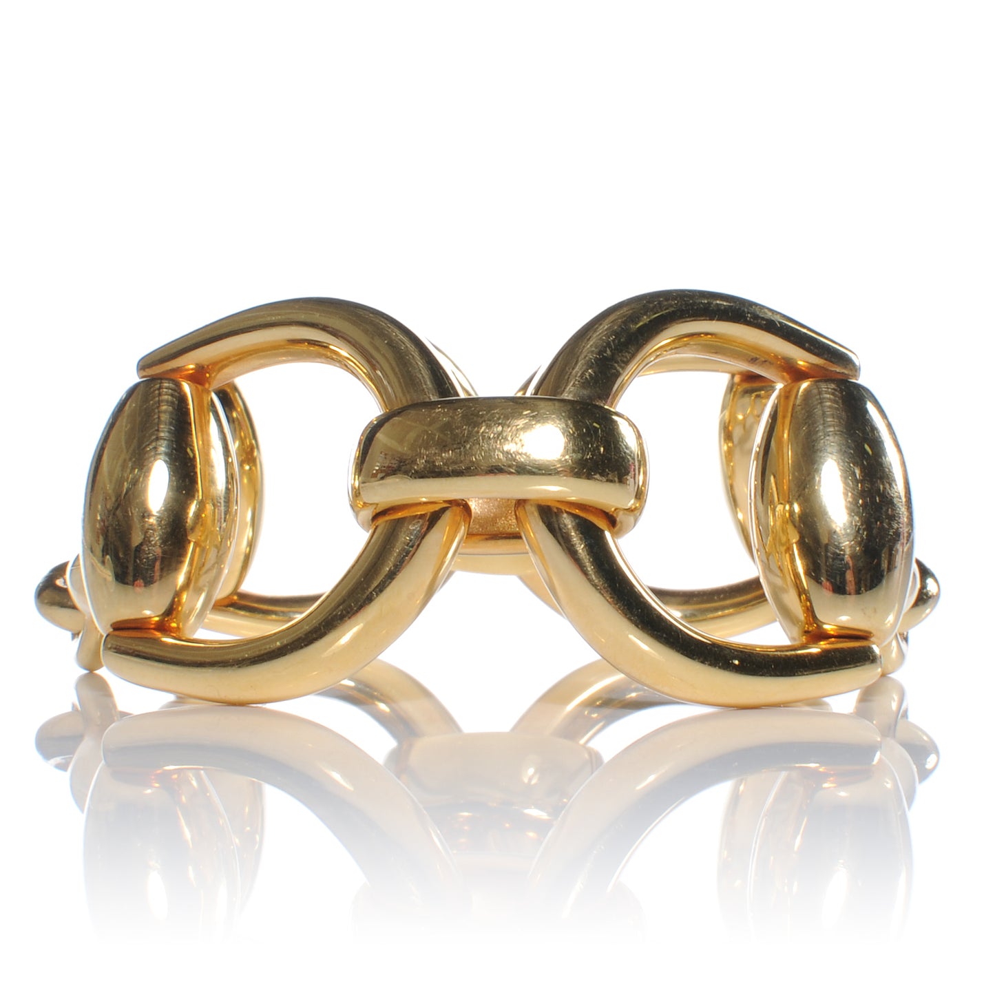 18K Yellow Gold Large Horsebit Bracelet