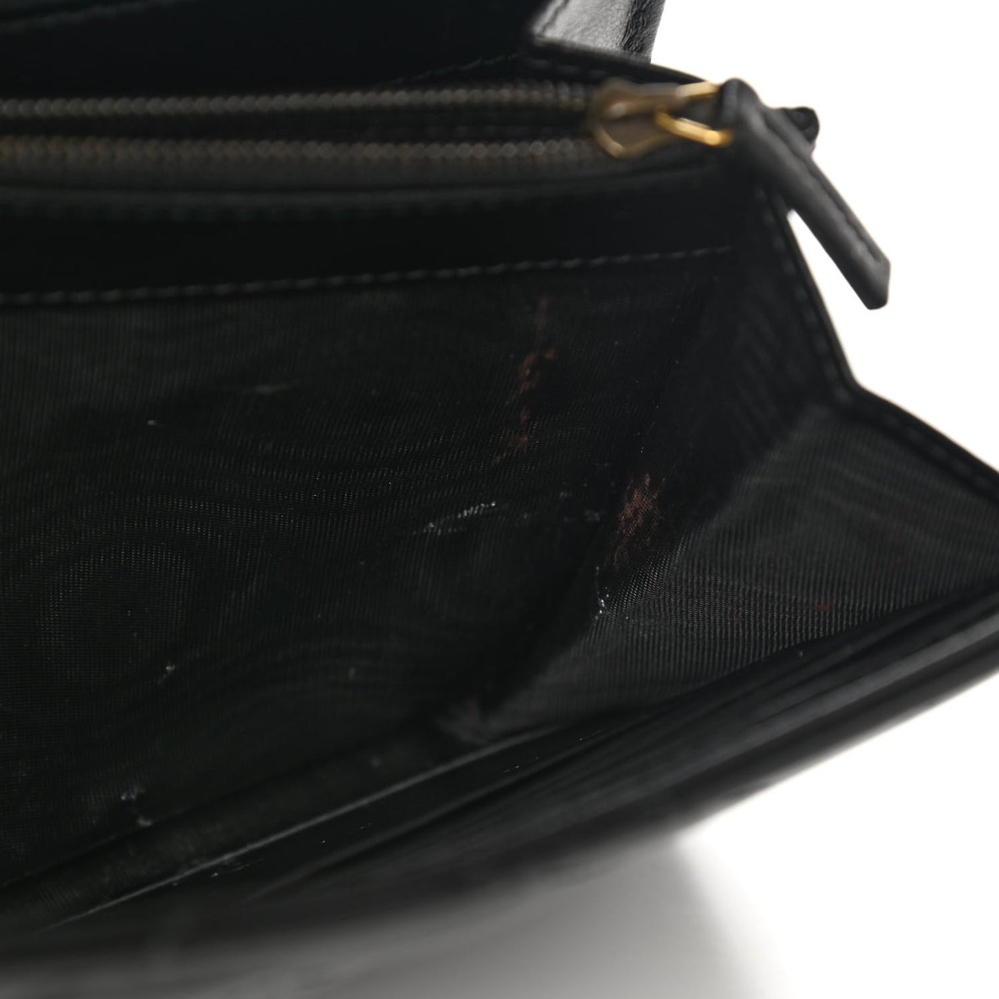 Calfskin Matelasse GG Marmont Chain Wallet Black