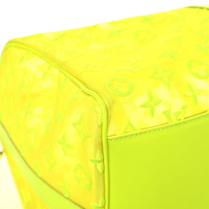 Louis Vuitton Monogram Fluo See Through Keepall Bandouliere 50 Yellow 7 of 15