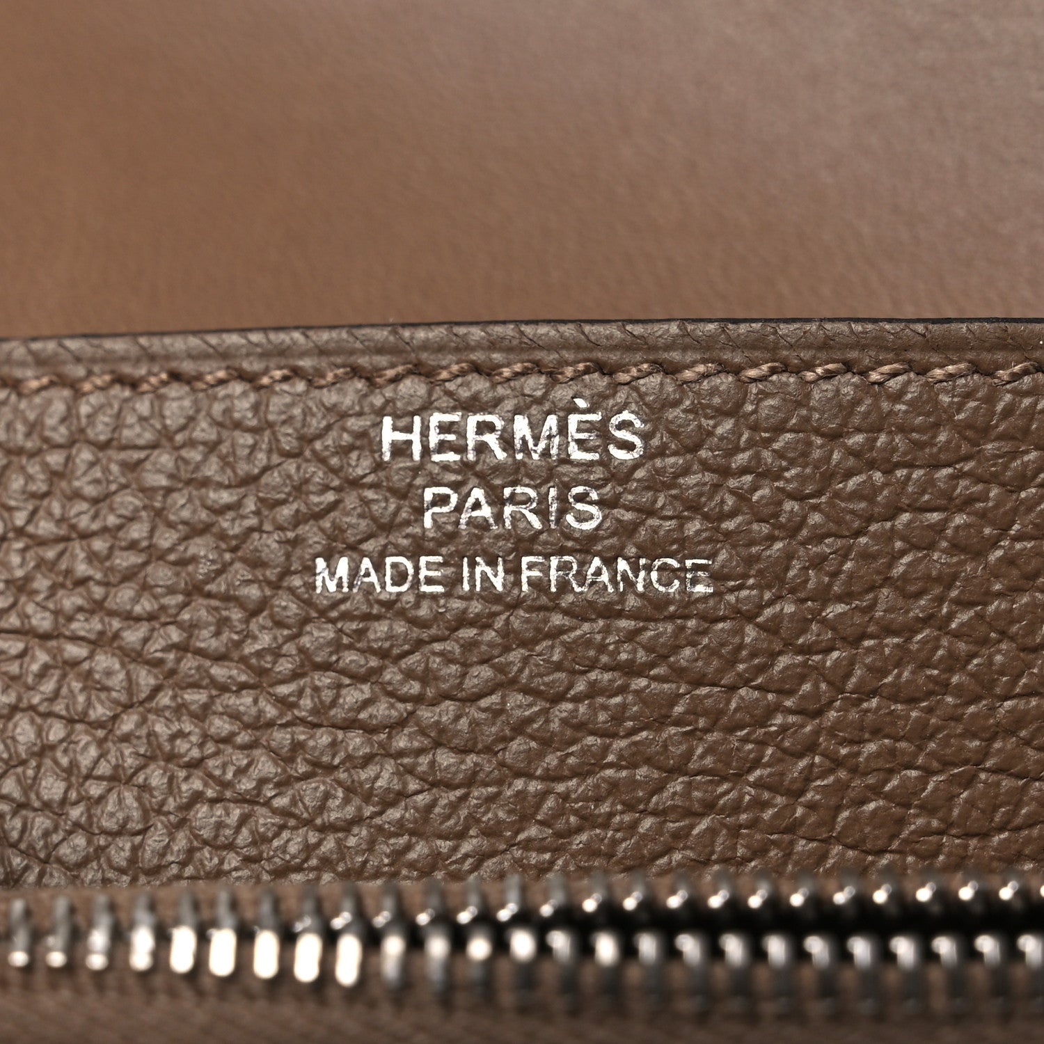 Hermes Togo Dogon Compact Wallet Etoupe 6 of 9