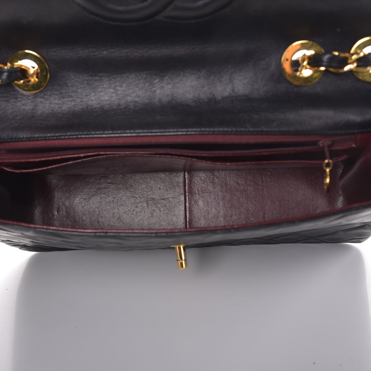 Chanel Lambskin Quilted XL Jumbo Single Flap Black 6 of 14