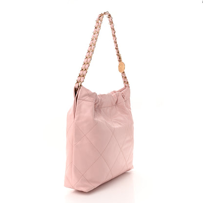 Chanel Shiny Calfskin Quilted Small Chanel 22 Light Pink 3 of 10