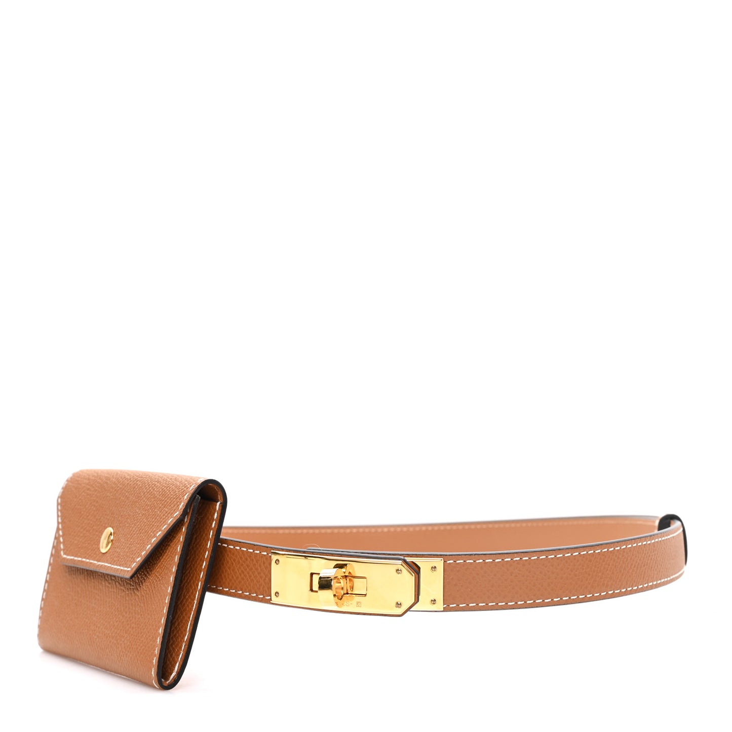 Epsom Kelly Pocket Belt Gold