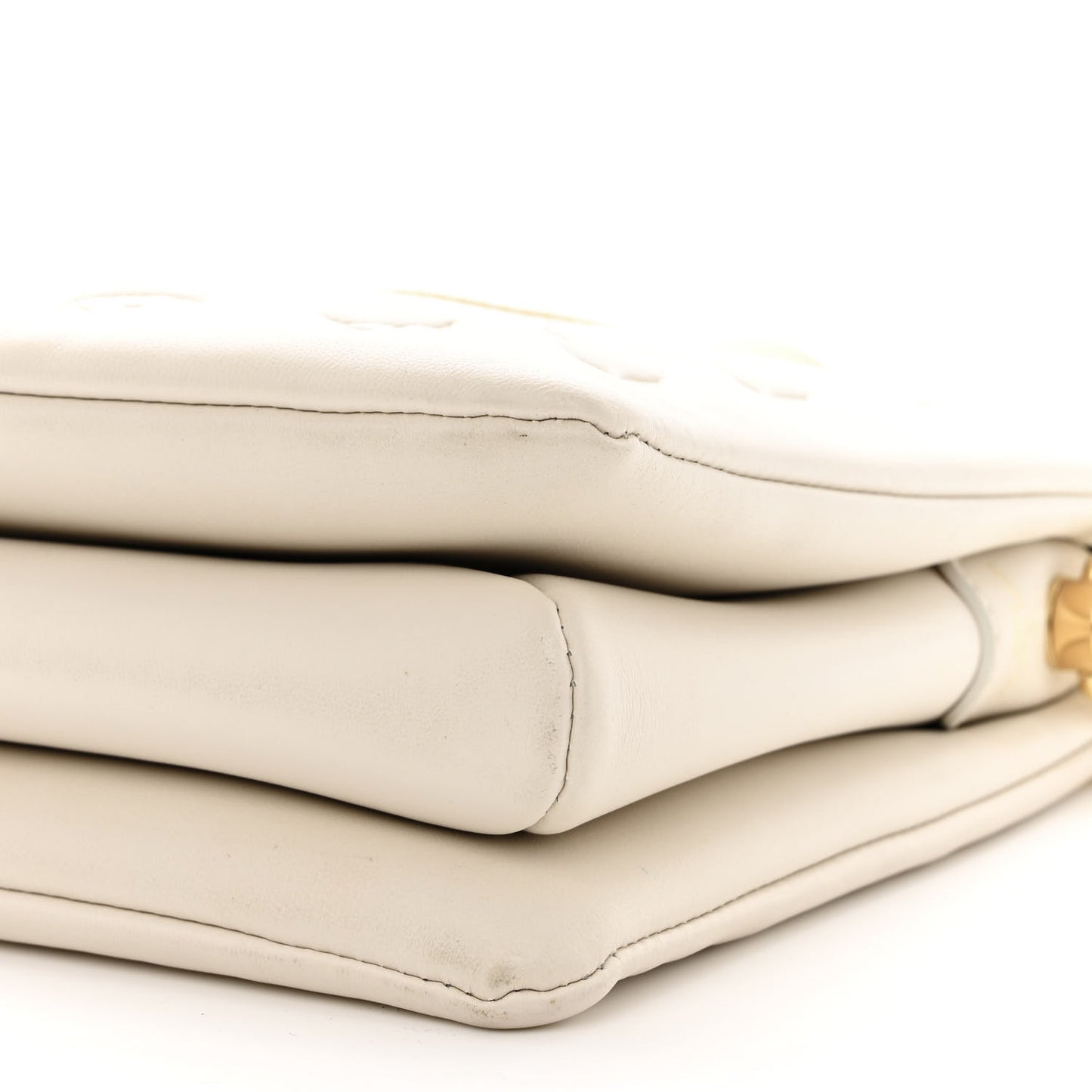 Lambskin Embossed Monogram Coussin PM Beige Cream
