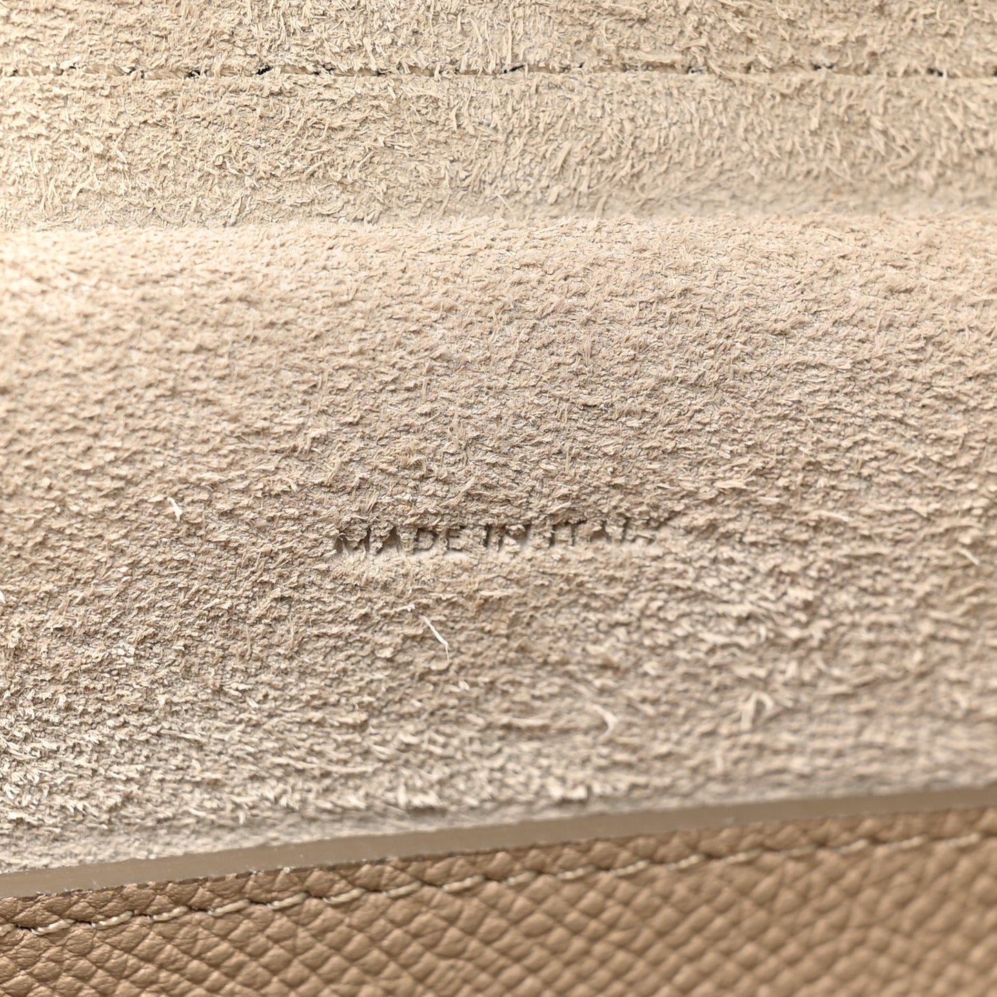 Grained Calfskin Micro Belt Bag Light Taupe