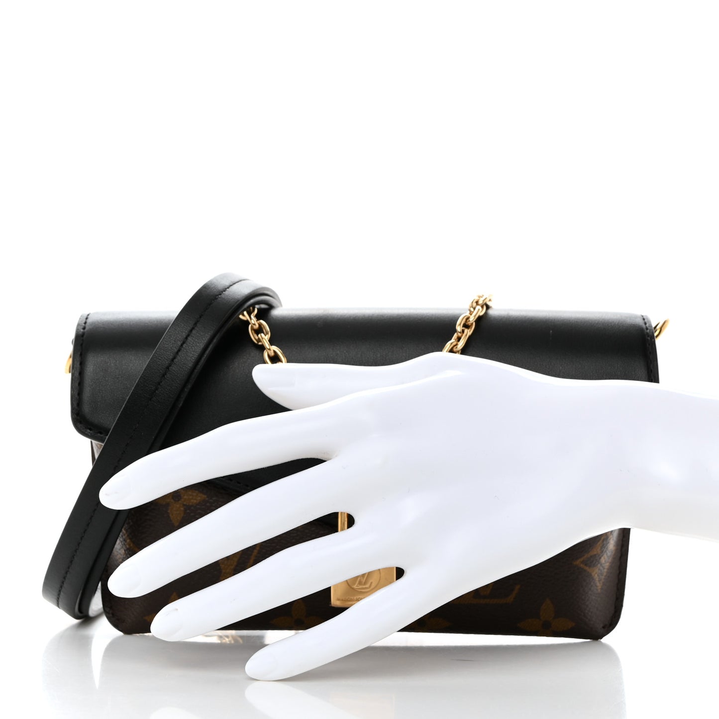 Monogram Padlock On Strap Black
