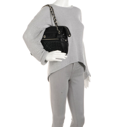 Chanel Aged Calfskin Perforated Tote Black 2 of 7