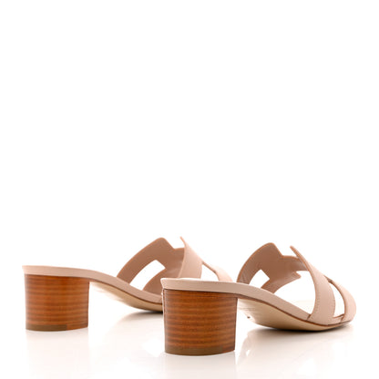 Hermes Calfskin Oasis Sandals 38 Beige Nude 4 of 9