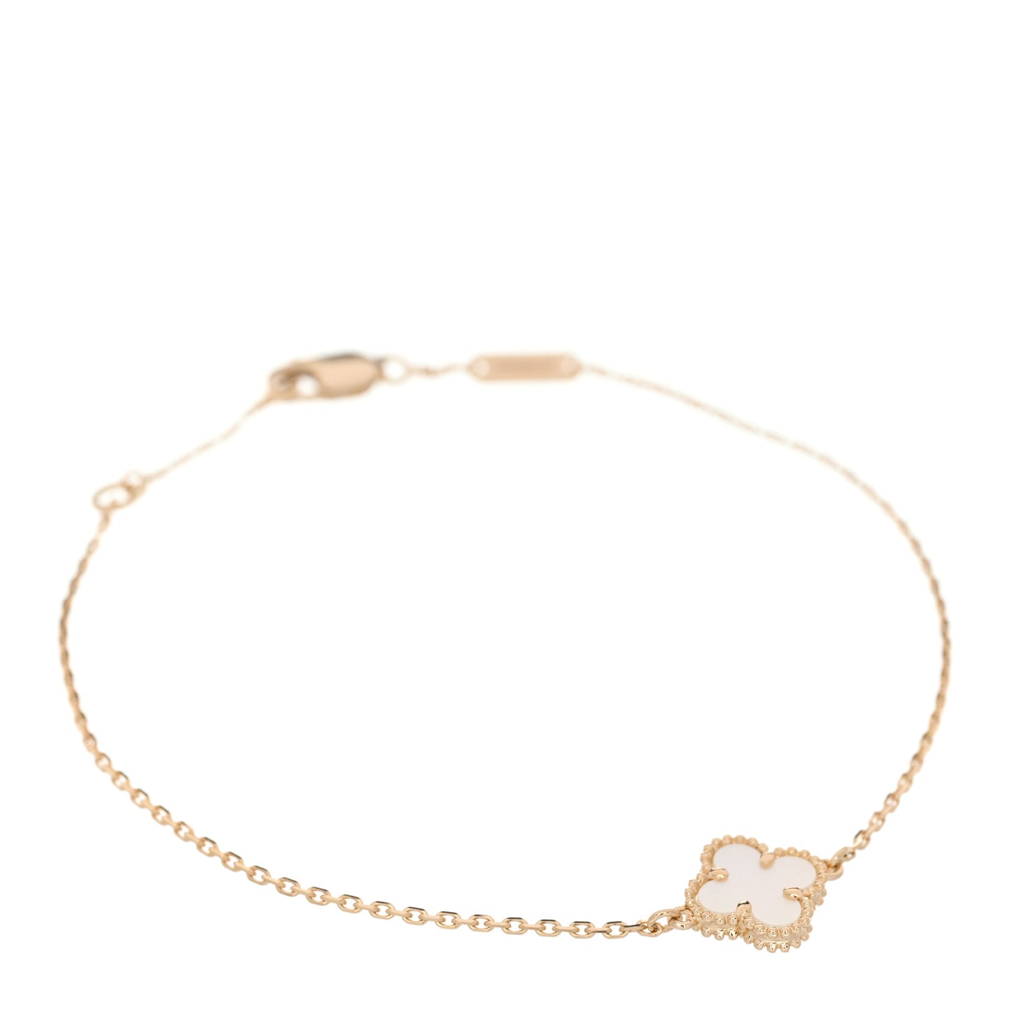 18K Yellow Gold Mother of Pearl Sweet Alhambra Bracelet