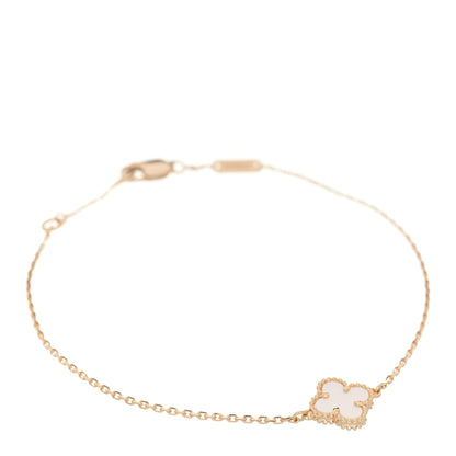 Van Cleef & Arpels 18K Yellow Gold Mother of Pearl Sweet Alhambra Bracelet 1 of 5