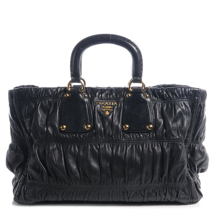 Prada Nappa Leather Gaufre Tote Nero Black 1 of 9