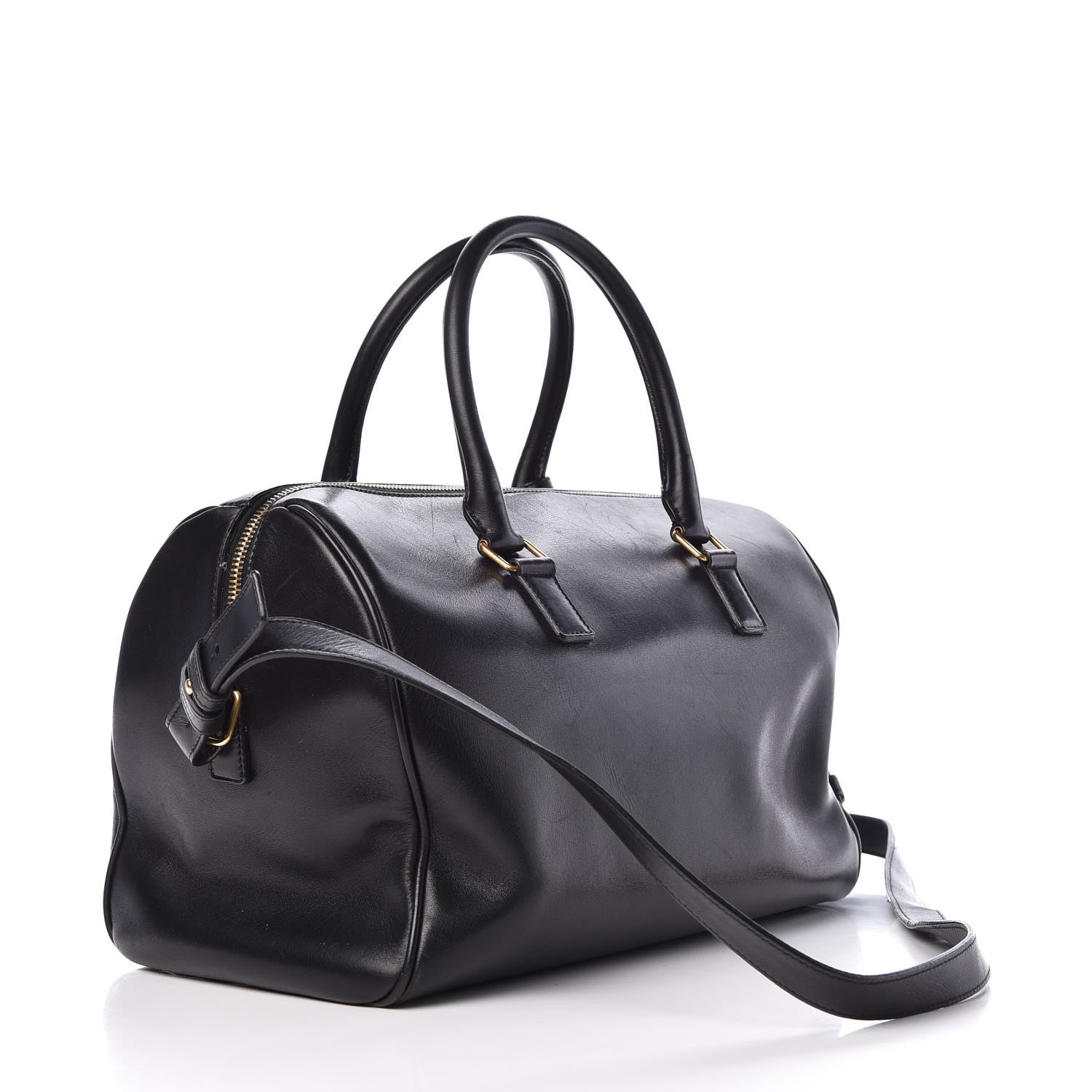 Saint Laurent Calfskin Classic Duffle 6 Black 4 of 10