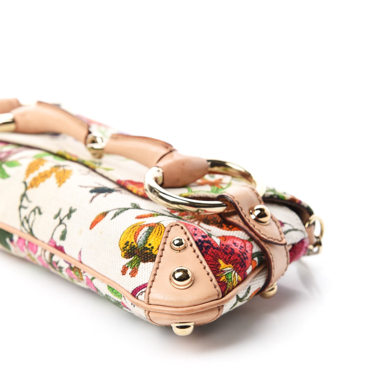 Canvas Flora Floral Horsebit Clutch