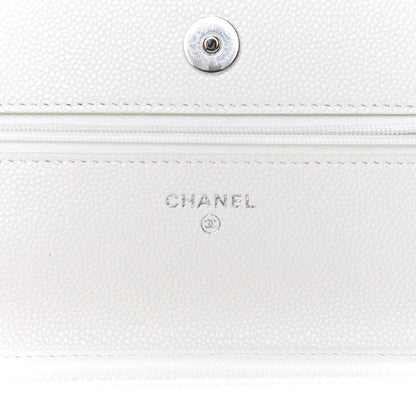 Chanel Caviar Quilted Wallet On Chain WOC White 7 of 8