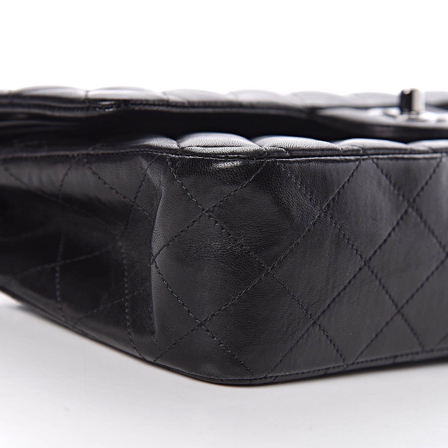 Chanel Lambskin Quilted Medium Double Flap Black 14 of 16