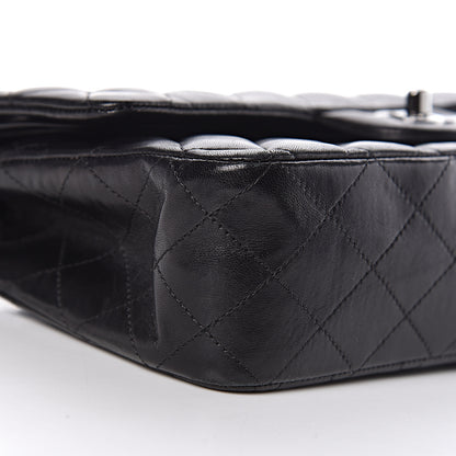 Chanel Lambskin Quilted Medium Double Flap Black 14 of 16
