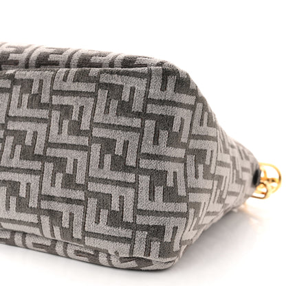 Fendi Chenille Vitello Seta Plexiglass FF Fendi O'Lock Zipper Anthracite Asfalto 10 of 10