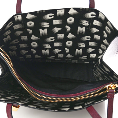 Marc Jacobs Grained Calfskin Grind Shopper Tote Burgundy 4 of 10