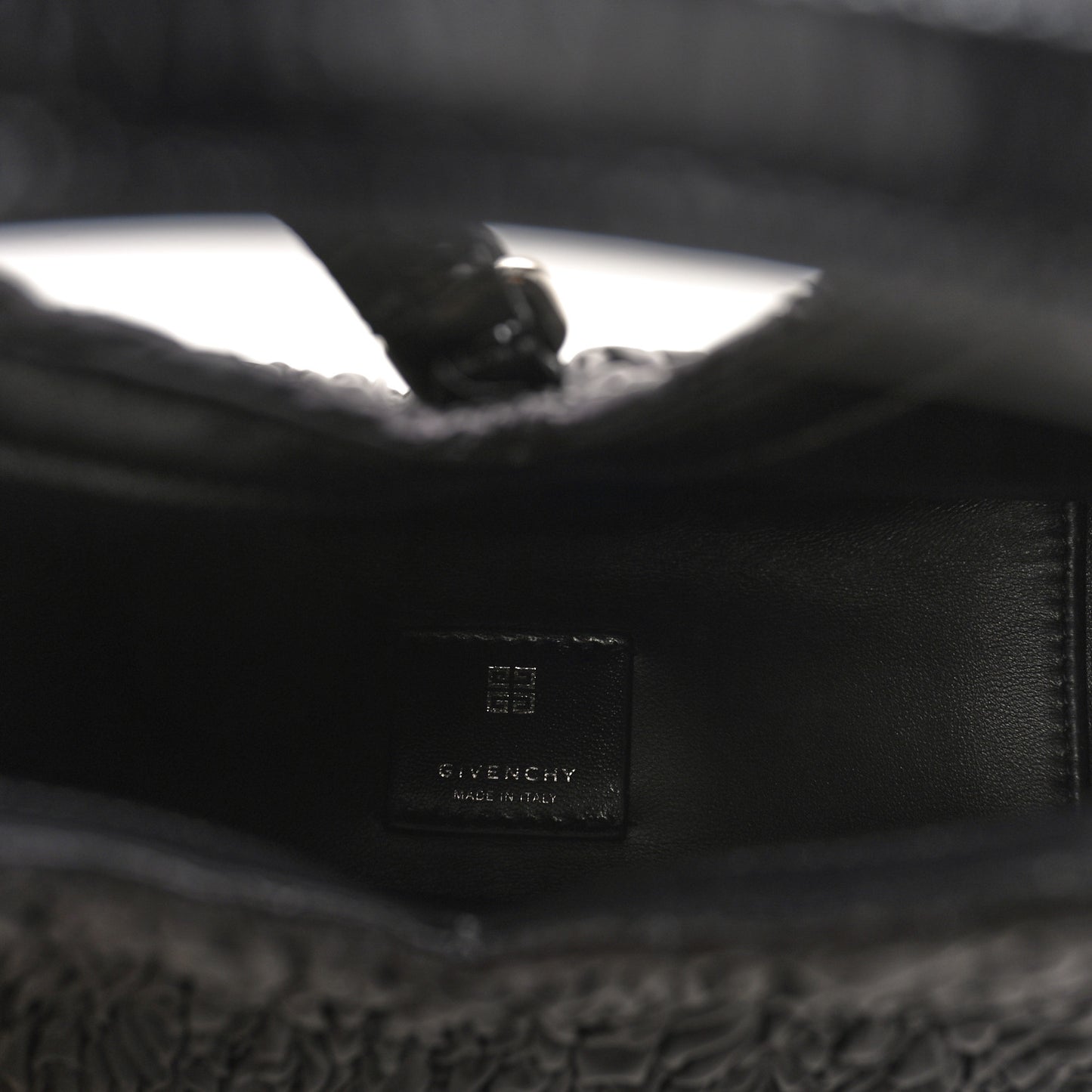 Ruched Satin Mini G-Lock Hobo Black