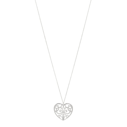 Tiffany Sterling Silver Enchant Heart Pendant Necklace 1 of 3