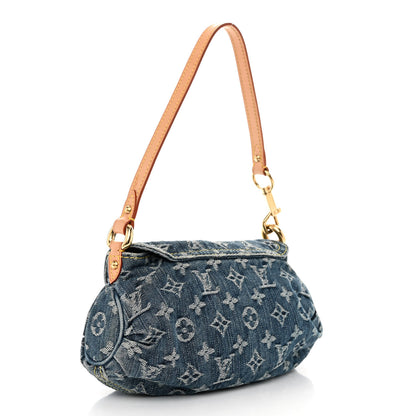 Louis Vuitton Monogram Denim Mini Pleaty Blue 3 of 10