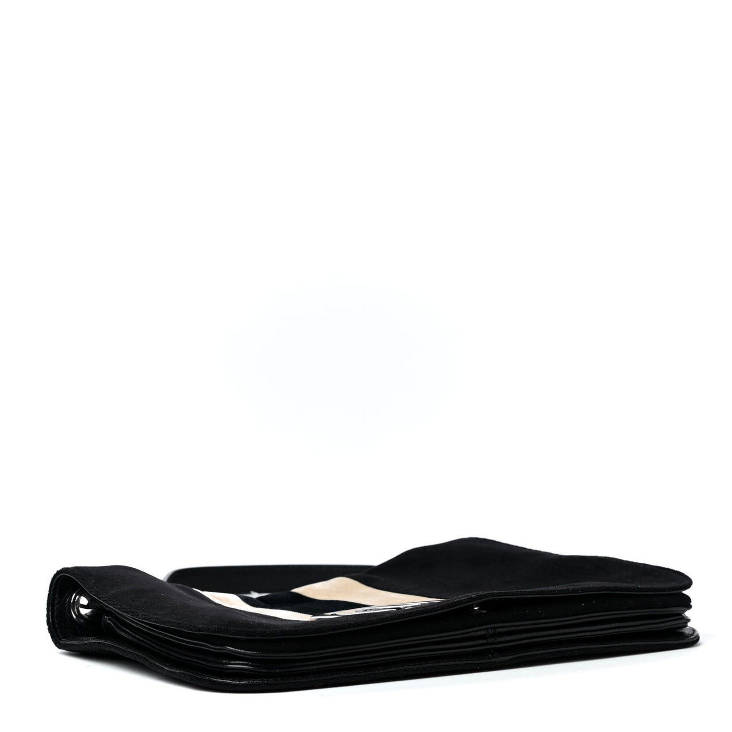 Velvet Web Blondie Medium Shoulder Flap Bag Black White