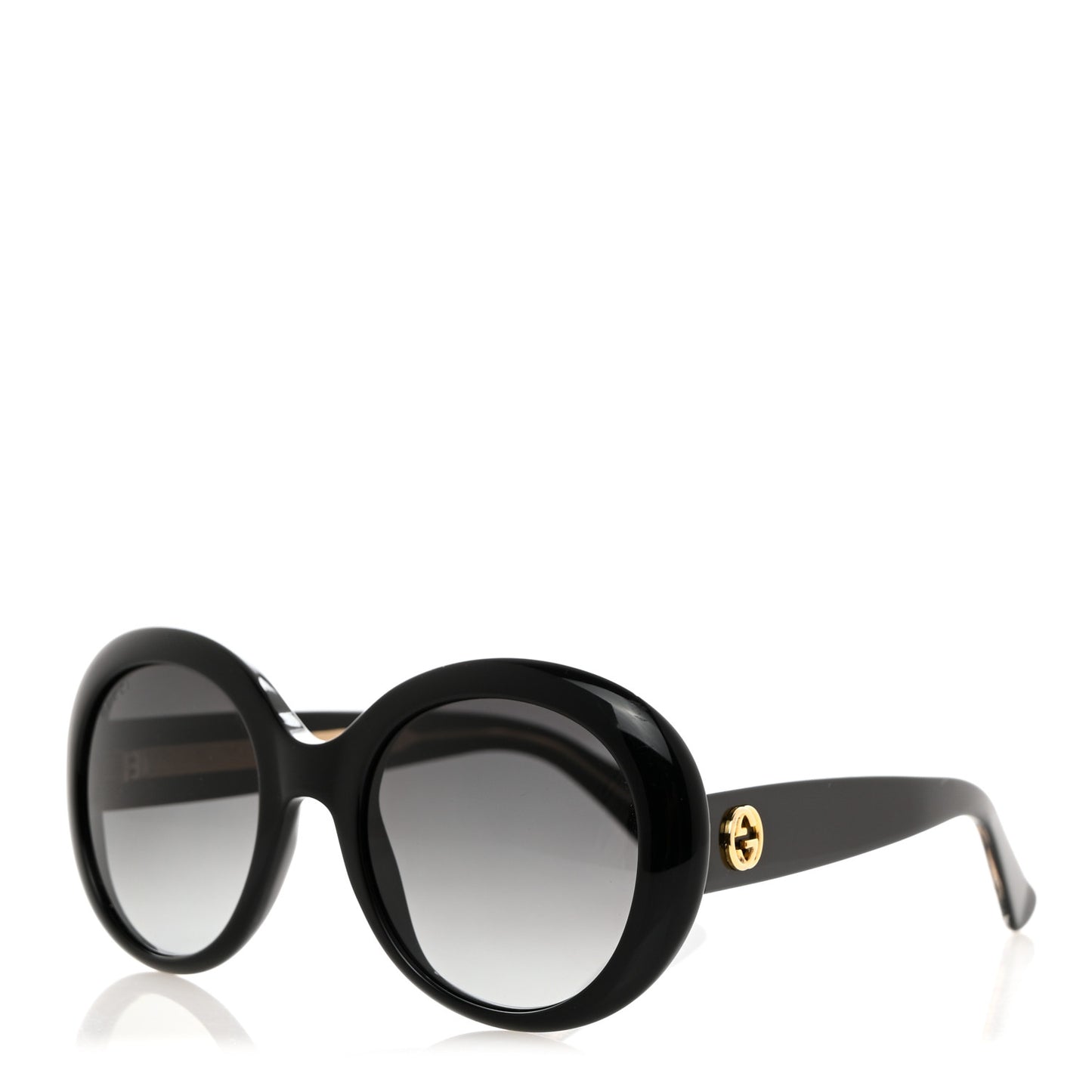 Acetate Round GG Sunglasses GG3815S Black