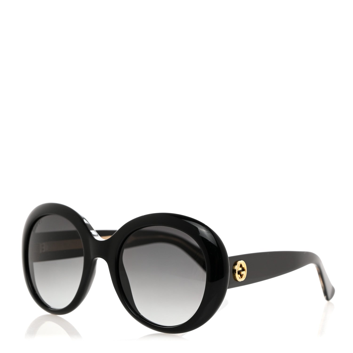 Gucci Acetate Round GG Sunglasses GG3815S Black 1 of 8