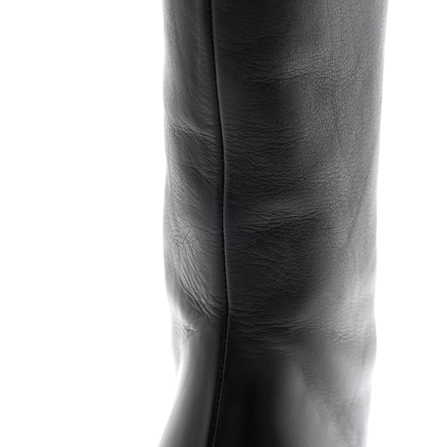 Calfskin Studded Jacquelyne Knee High Boots 37.5 Black